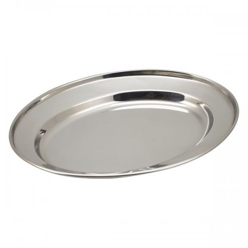 Stainless Steel Oval Flat 10"