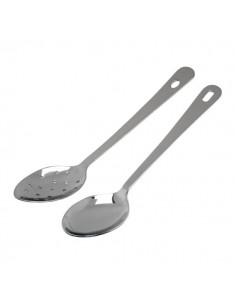 Stainless Steel Perforated Spoon 10" With Hanging Hole