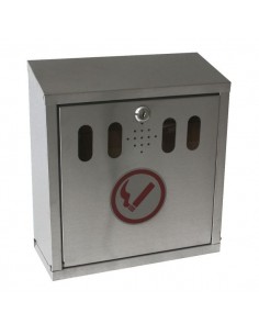 Genware Stainless Steel  Wall-Mounted Outdoor Ashtray