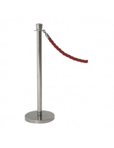 Genware Stainless Steel Barrier Post - Quantity 2