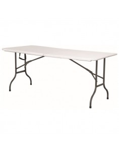 Centre Folding Table 6' White Hdpe