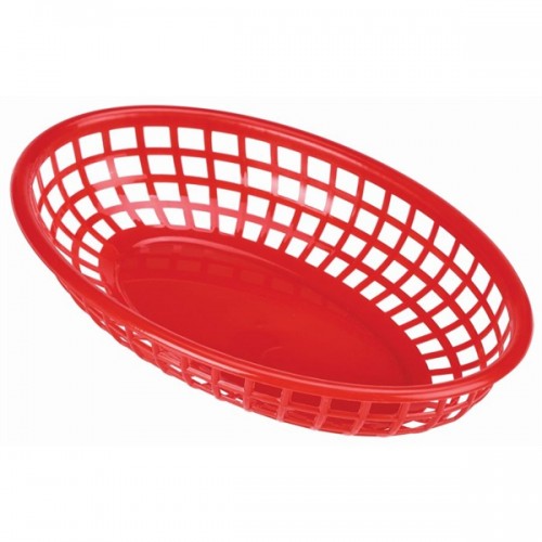 Fast Food Basket Red 23.5 x 15.4cm - Pack of 6