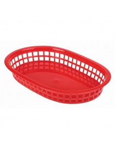 Fast Food Basket Red 27.5 x 17.5cm - Pack of 6