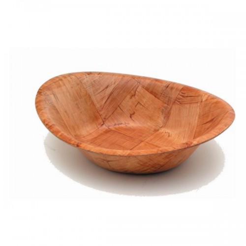 OVAL WOVEN WOOD BOWLS 9"x7" SINGLES