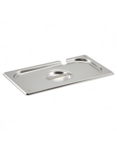 Stainless Steel Gastronorm Pan Notched Lid 1/3