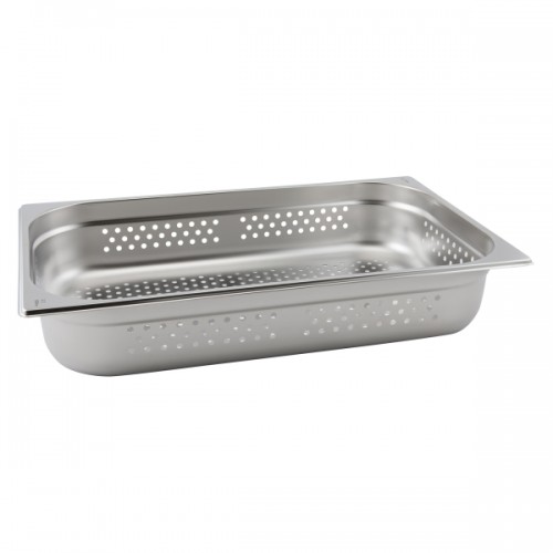 Perforated Stainless Steel Gastronorm Pan  FULL SIZE - 100mm D