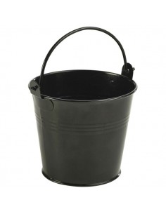 Galvanised Steel Serving Bucket 10cm � Black