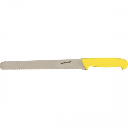 Genware 12'' Slicing Knife Yellow (Serrated)