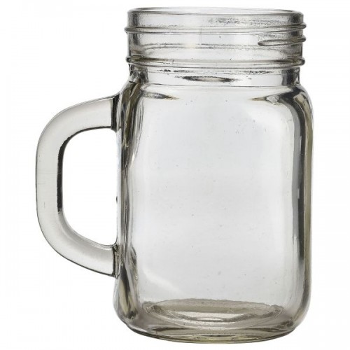 Genware Glass Mason Jar 45cl / 16oz - Quantity 12