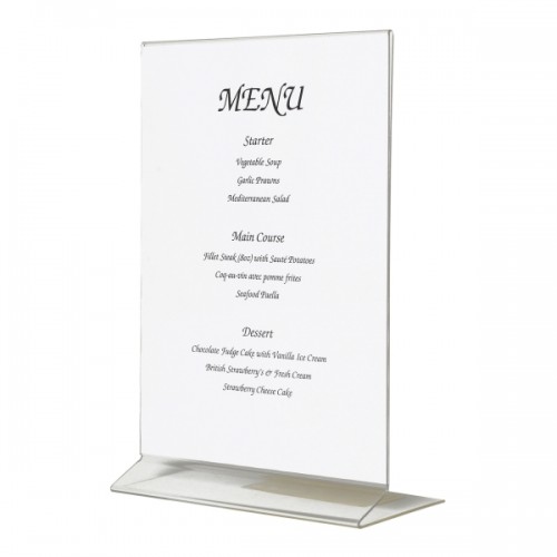 Acrylic Menu Holder A5 Size NEVMHA5 Next Day Catering