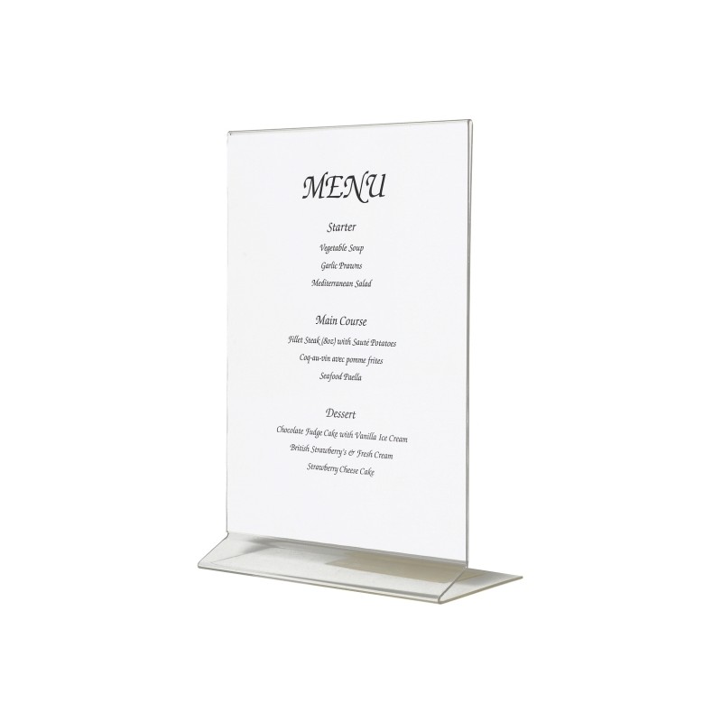 Acrylic Menu Holder A5 Size NEVMHA5 Next Day Catering