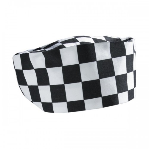 Big Black/White Check Beanie