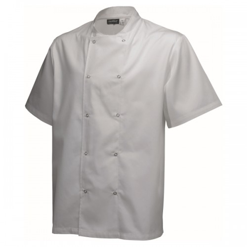 Basic Stud Jacket (Short Sleeve)White L Size
