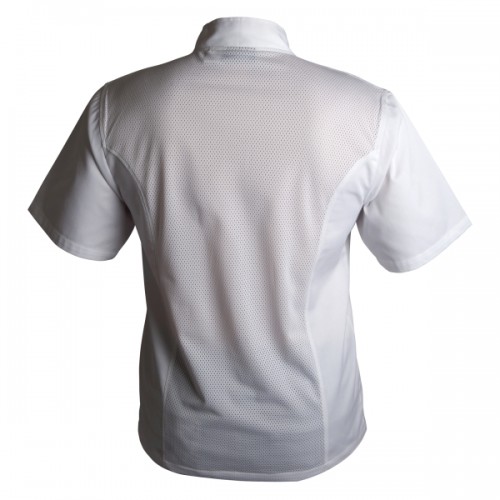 Coolback Press Stud Jacket (Short Sleeve) White XS