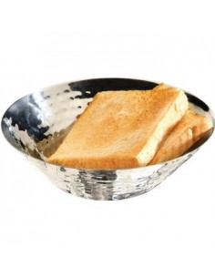 S/S Polished Hammered Bowl for fruit/Bread 16cm