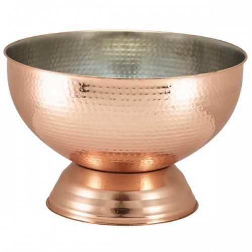 Hammered Copper Champagne Bowl 36cm