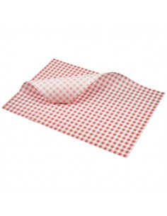 Greaseproof Paper Red Gingham Print 35 x 25cm