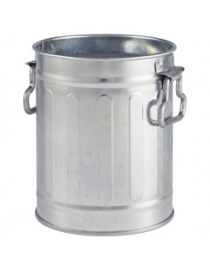 Miniature Galvanised Bin 8.5x11.2cm