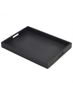 Solid Black Butlers Tray 44X32X4.5cm