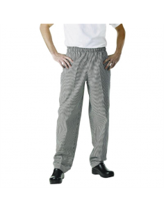 Chef Works Unisex Easyfit Trousers Small Black Check  3XL