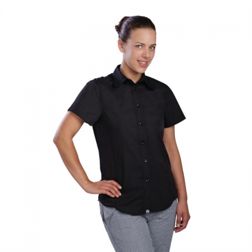 Chef Works Womens Cool Vent Chefs Shirt Black XS