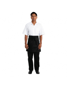 Chef Works Half Bistro Apron Black