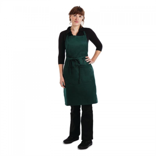 Chef Works Butchers Bib Apron Hunter Green