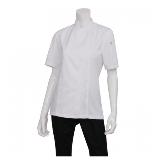 Chef Works Womens Springfield Zip Chefs Jacket White L
