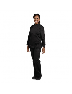 Chef Works Hartford Lightweight Zip Womens Chef Jacket Black XL