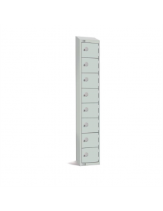 Elite Eight Door Manual Combination Locker Locker with Sloping Top Grey