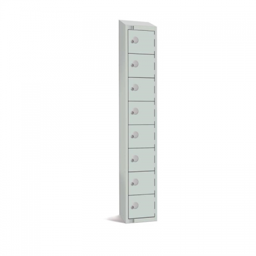 Elite Eight Door Manual Combination Locker Locker with Sloping Top Grey
