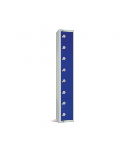 Elite Eight Door Coin Return Locker Blue