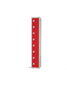 Elite Eight Door Manual Combination Locker Locker Red