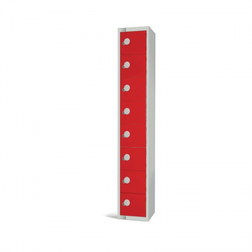 Elite Eight Door Manual Combination Locker Locker Red