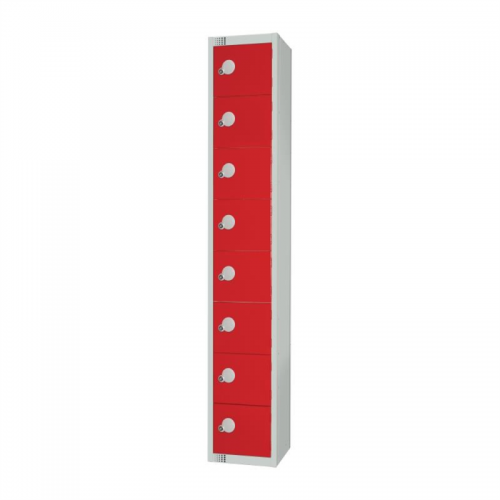 Elite Eight Door Manual Combination Locker Locker Red