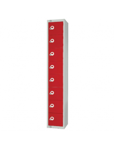 Elite Eight Door Electronic Combination Locker Red