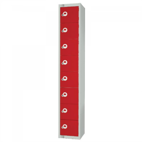 Elite Eight Door Electronic Combination Locker Red