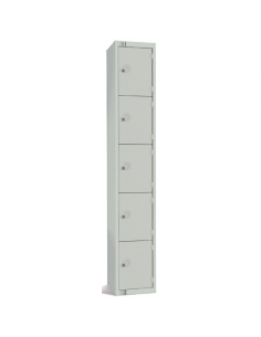 Elite Five Door Coin Return Locker Grey