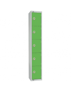 Elite Five Door Coin Return Locker Green