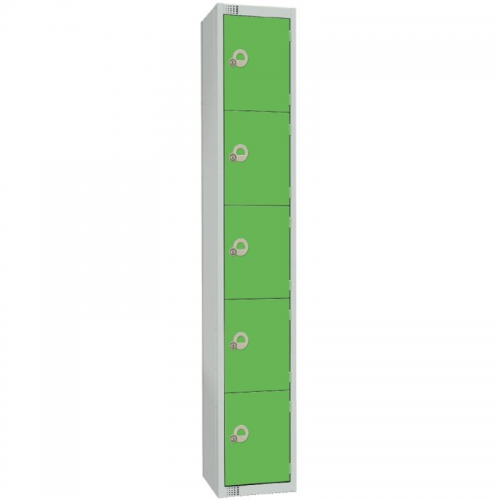 Elite Five Door Electronic Combination Locker Green