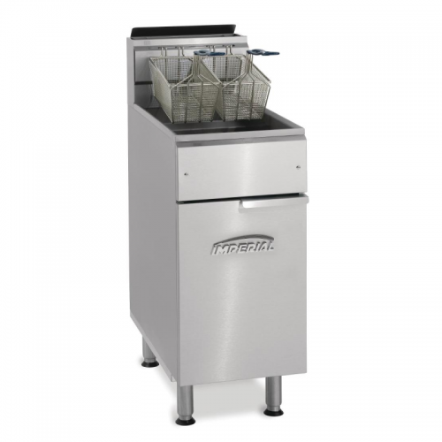 Imperial Natural Gas Single Tank Twin Basket Fryer IFS-40-OP