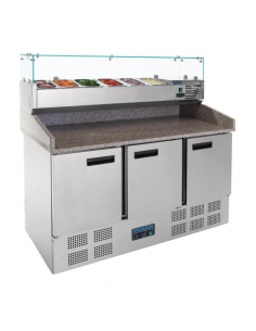 Polar Refrigerated Pizza and Salad Prep Counter 368Ltr