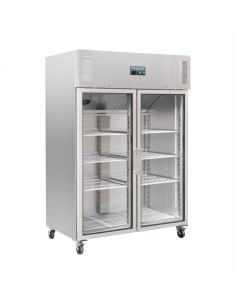 Polar Upright Double Glass Door Gastro Refrigerator 1200Ltr