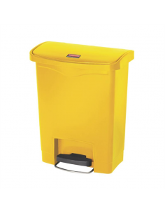 Rubbermaid Slim Jim Step on Bin Front Pedal 30Ltr Yellow