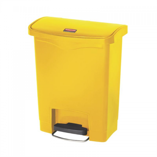 Rubbermaid Slim Jim Step on Bin Front Pedal 30Ltr Yellow