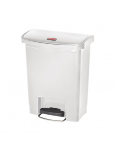 Rubbermaid Slim Jim Step on Bin Front Pedal 30Ltr White