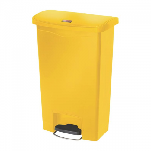 Rubbermaid Slim Jim Step on Bin Front Pedal 50Ltr Yellow