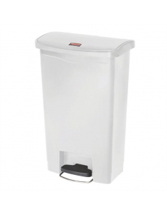 Rubbermaid Slim Jim Step on Bin Front Pedal 50Ltr White