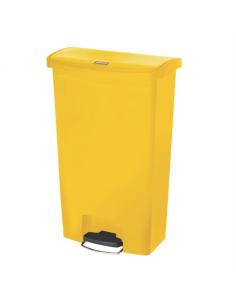 Rubbermaid Slim Jim Step on Bin Front Pedal 68Ltr Yellow