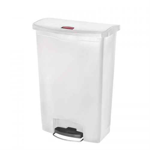 Rubbermaid Slim Jim Step on Bin Front Pedal 90Ltr White